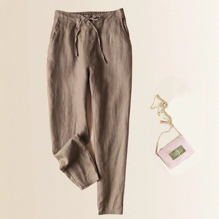 Women's Cotton And Linen Harem Pants