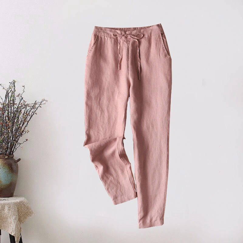 Women's Cotton And Linen Harem Pants