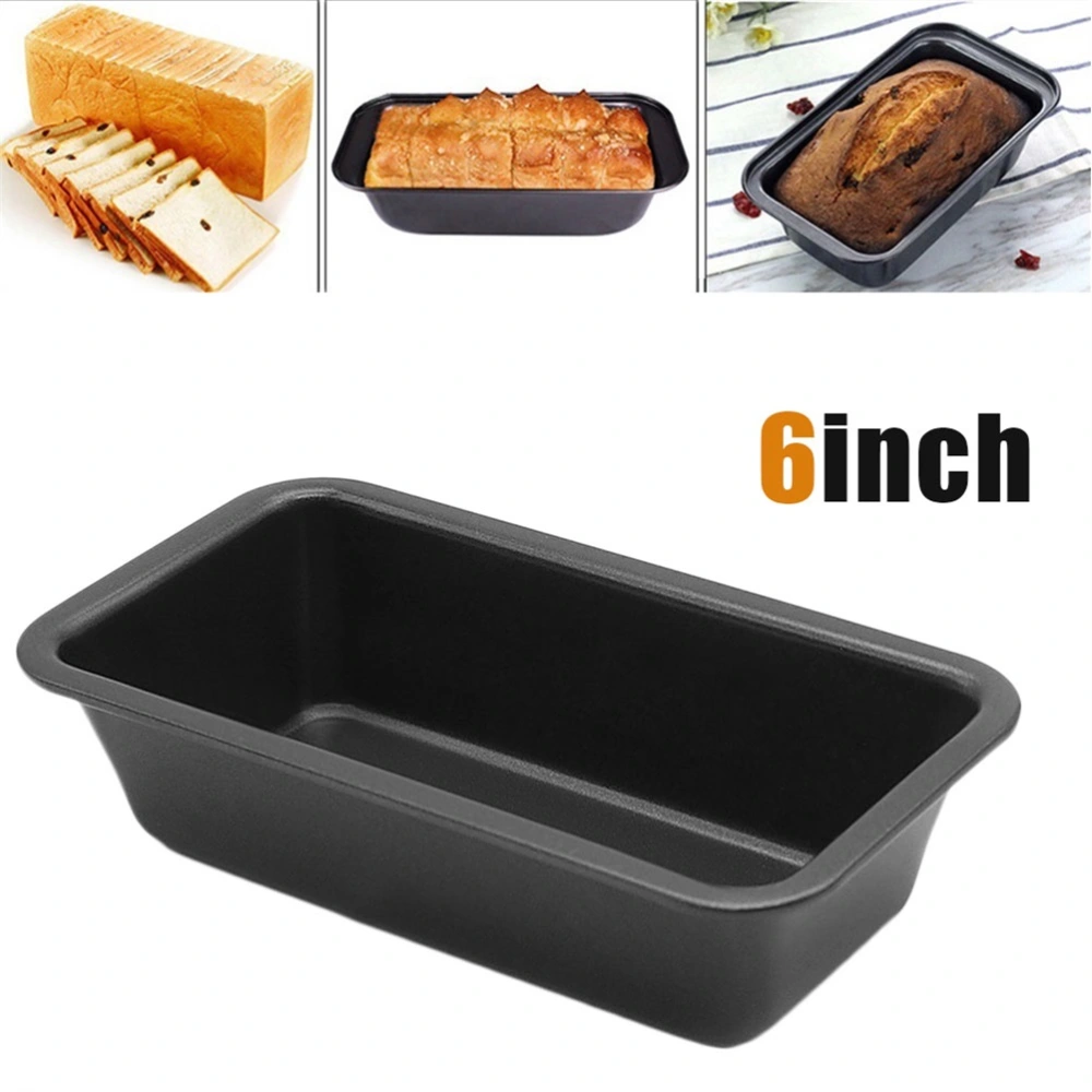 6inch Loaf Pan Rectangle Toast Bread Mold Cake Box Carbon Steel Pastry Baking Tool