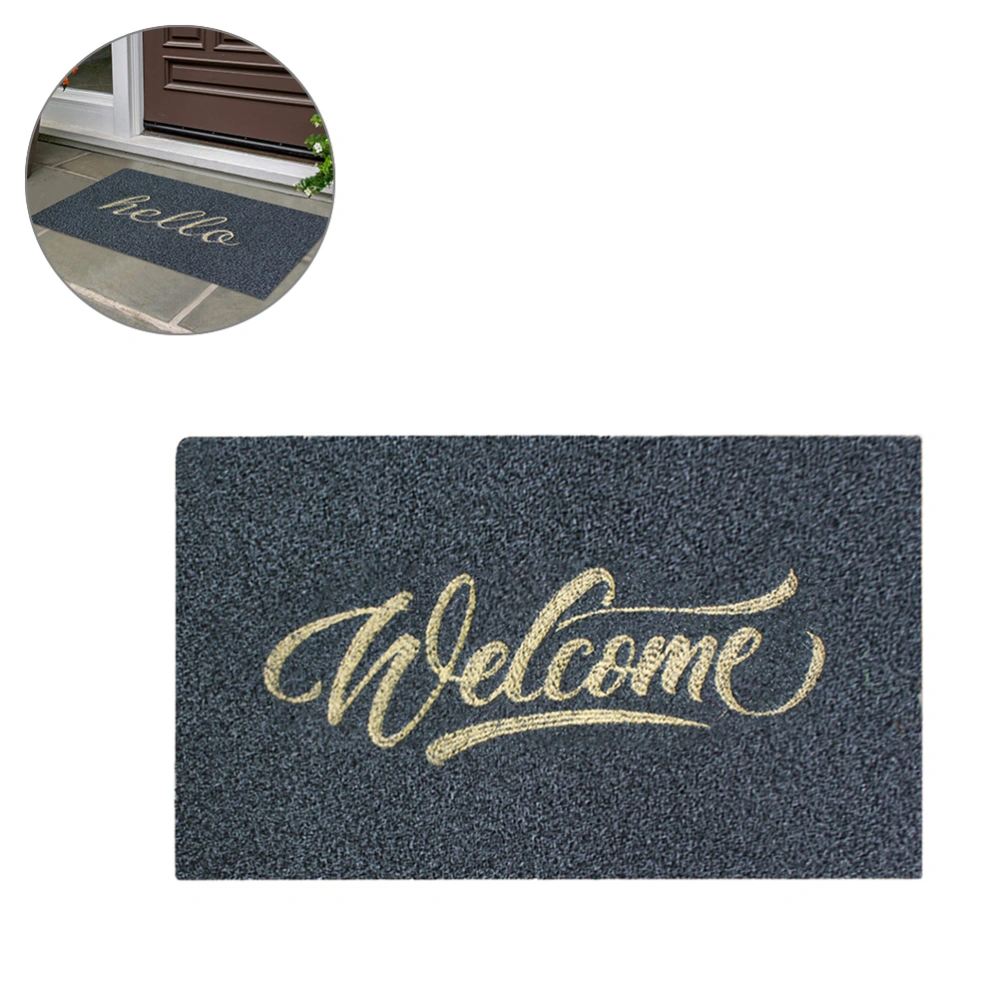 Welcome Doormat Polyester Fiber Welcome Mat Outdoor Rug Non Slip Entryway Indoor Outdoors Mats