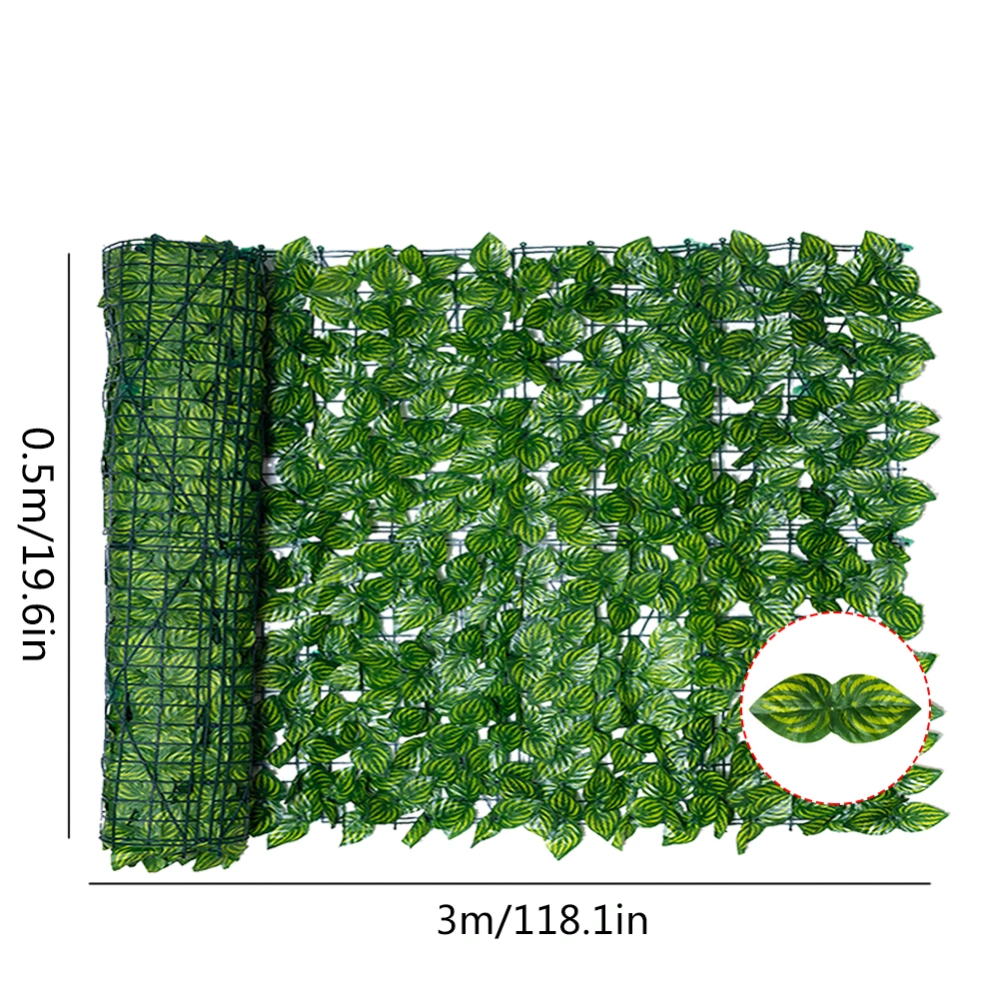 Artificial Leaf Screening Roll UV Fade Protected Hedging Wall Landscaping Garden Fence Balcony Screen for Indoor Outdoor Decor