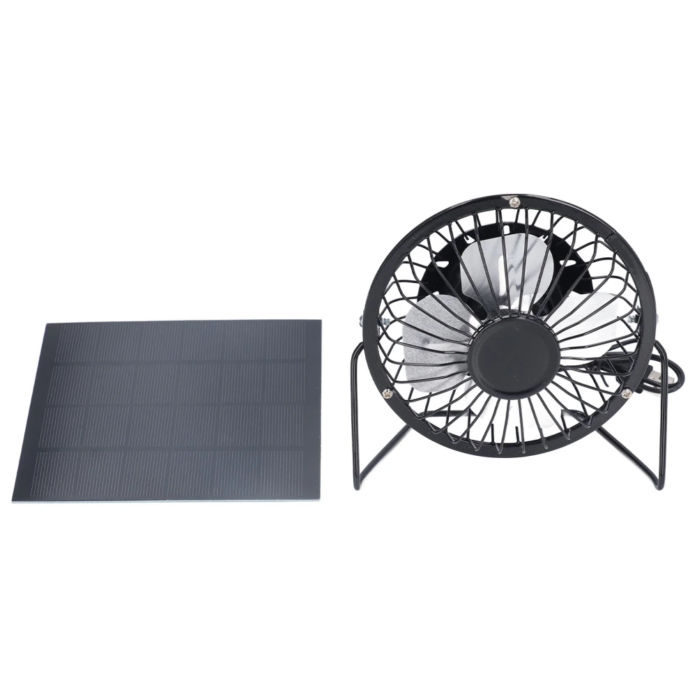 Polysilicon Solar Panel Fan Small Portable USB Solar Powered Fan for Travel Fishing Picnic 3W 6V