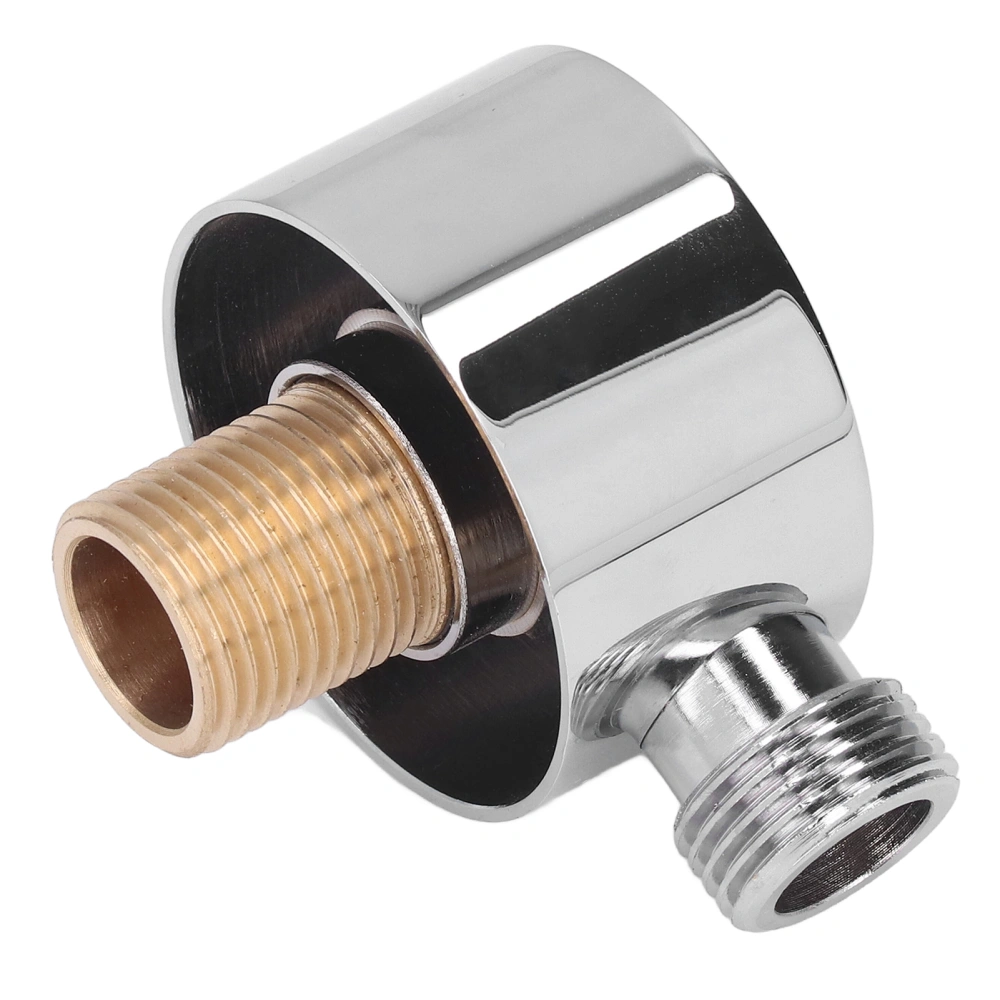 Shower Adapter Brass Construction Chrome Plated G1/2 Wall Mounted Easy Installation Round Shower Hose Connector