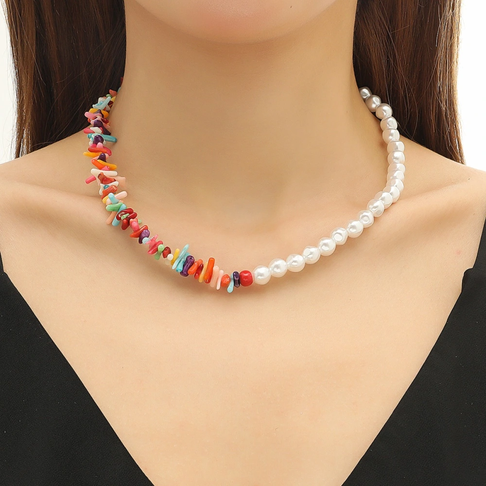 Women's Colorful Beaded Necklace Niche Design