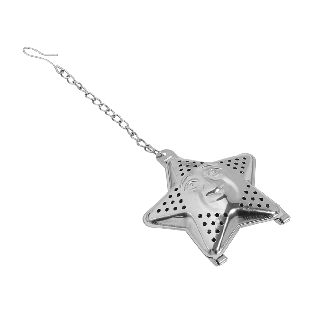 Cute Stainless Steel Loose Tea Infuser Leaf Strainer Filter Diffuser Herbal Spice Star Chain