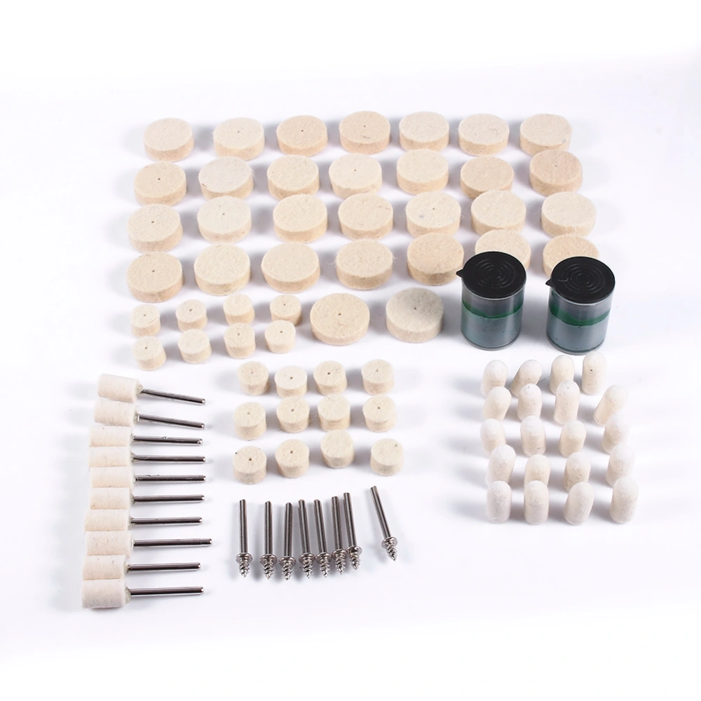 90Pcs Abrasive Soft Felt Polishing Buffing Clean Wheel Mixed Kit for Rotary Tools