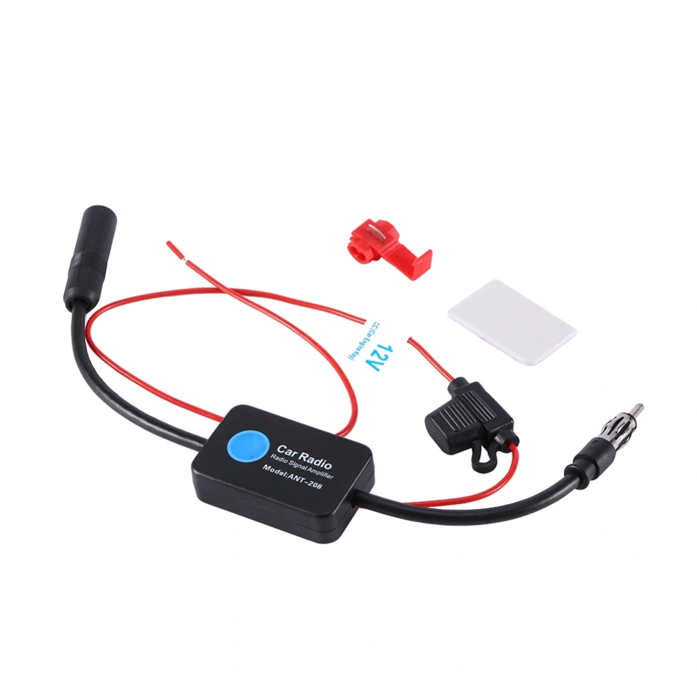 Universal 12V Car FM Radio Aerial Antenna Signal Reception Amplifier Booster