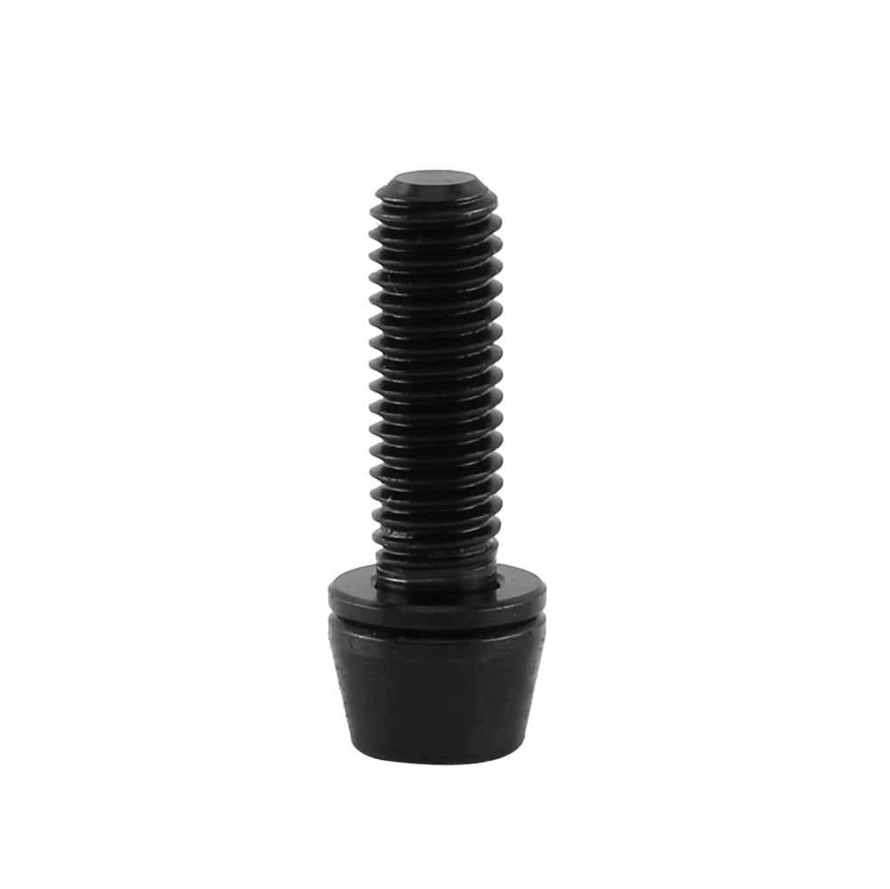 Titanium Alloy Bicycle Titanium Head Bolt Taper With Washer For Mountain Bike(black/M6x16)