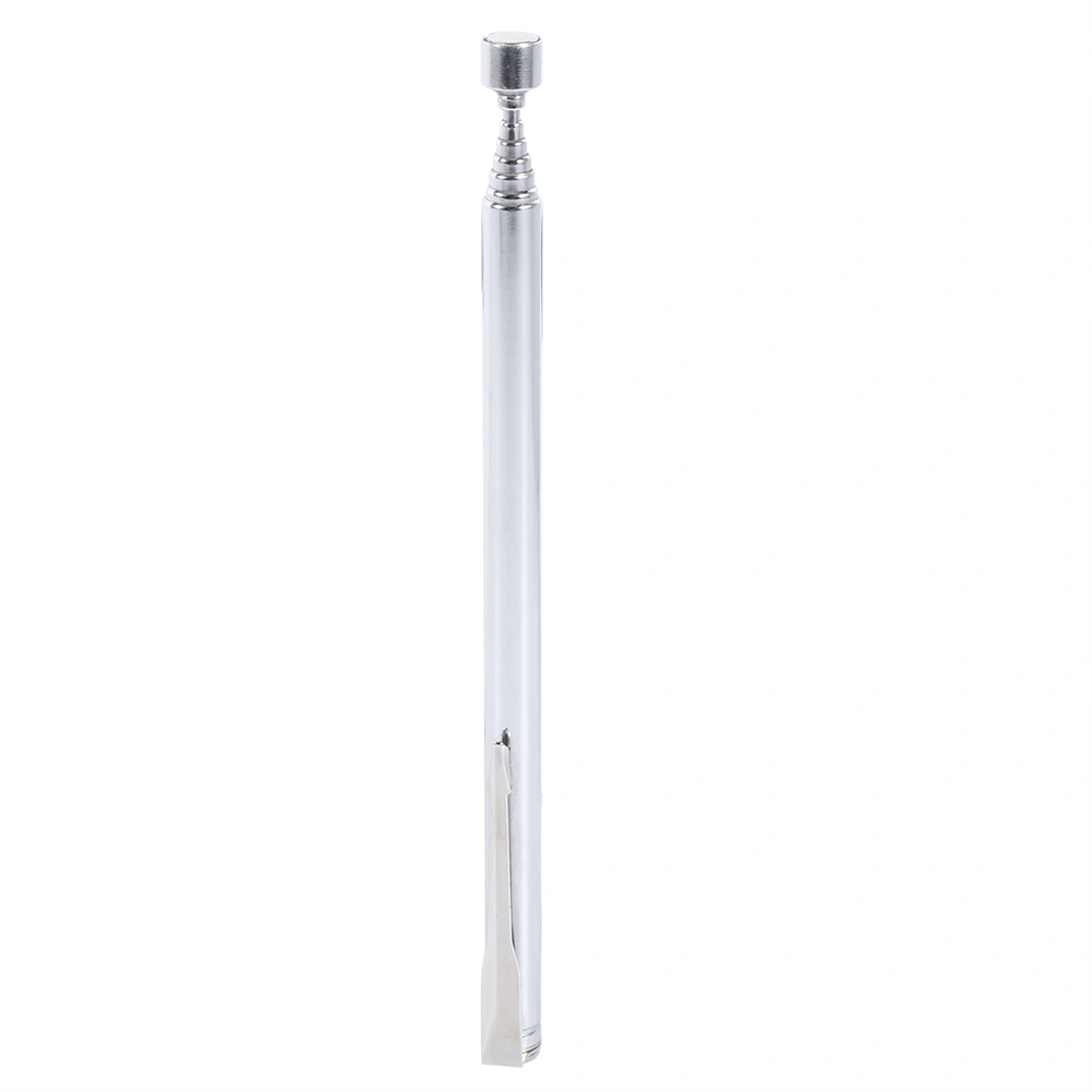 Portable Telescopic Easy Magnetic Pick Up Rod Stick Extending Magnet Handheld Tool Silver