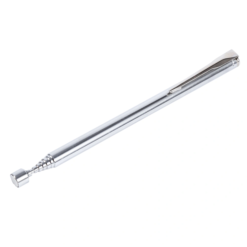 Portable Telescopic Easy Magnetic Pick Up Rod Stick Extending Magnet Handheld Tool Silver