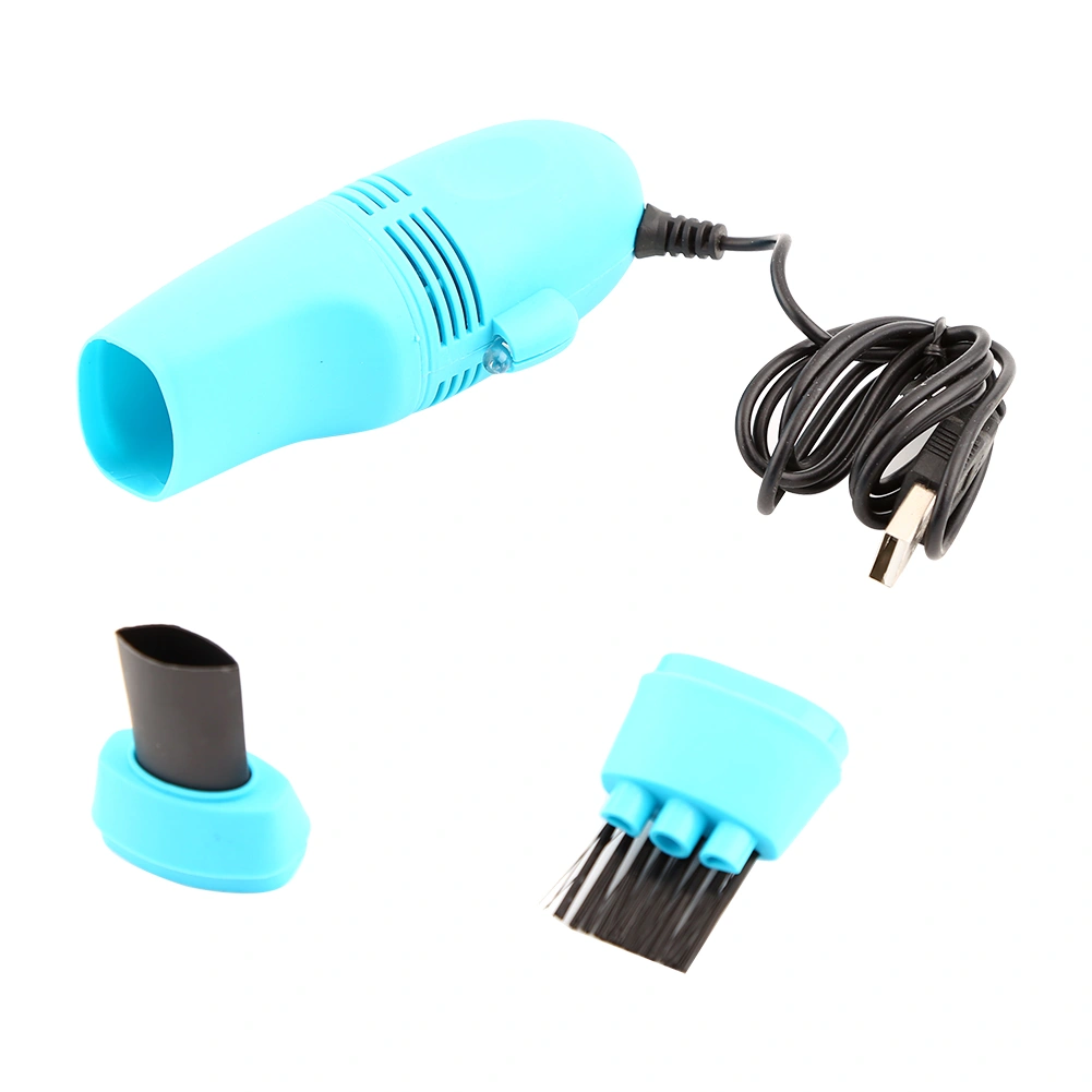 Computer Vacuum Mini USB Keyboard Cleaner Laptop Brush Dust Cleaning Kit Sky Blue