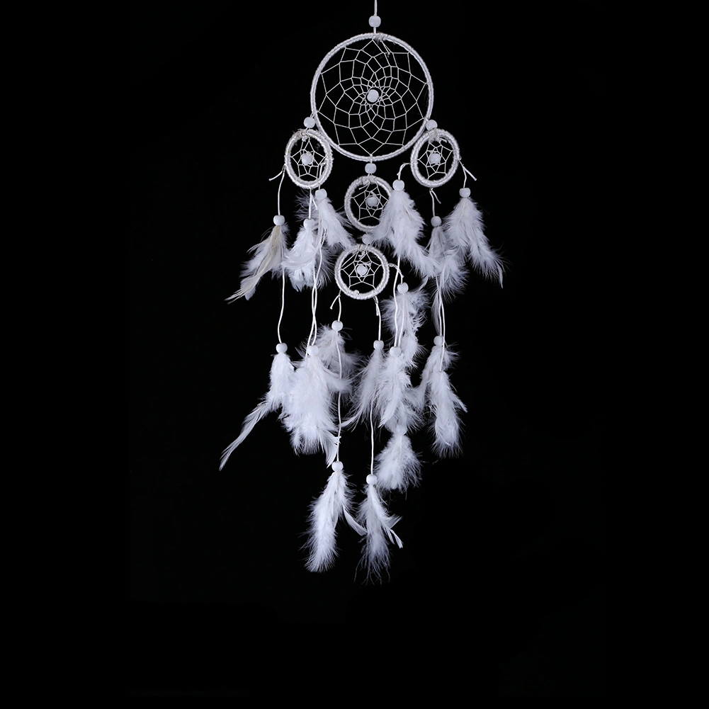 Feather Dream Catcher Wind Chimes Handmade Bedroom Wall Hanging Ornaments Car Home Decor Gifts