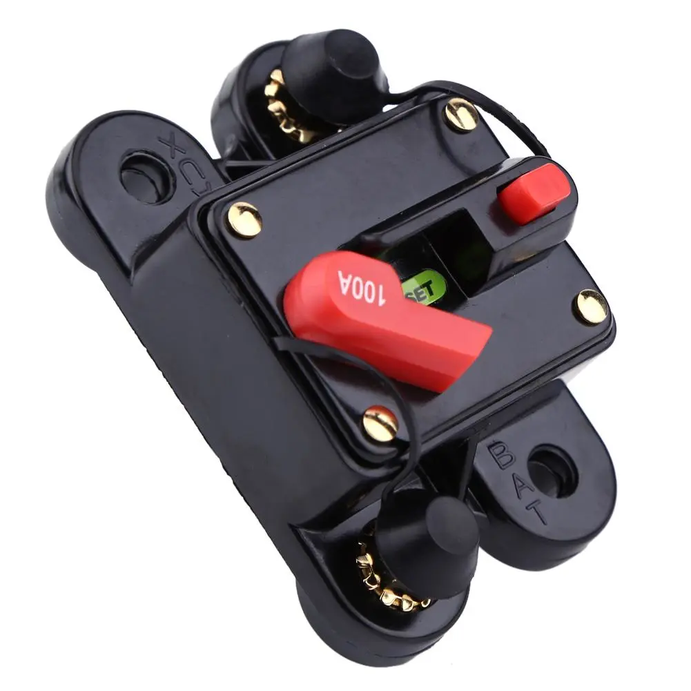 DC12V Disconnector Circuit Breaker for Car Marine Boat Bike Stereo Audio Reset Fuse(100A)