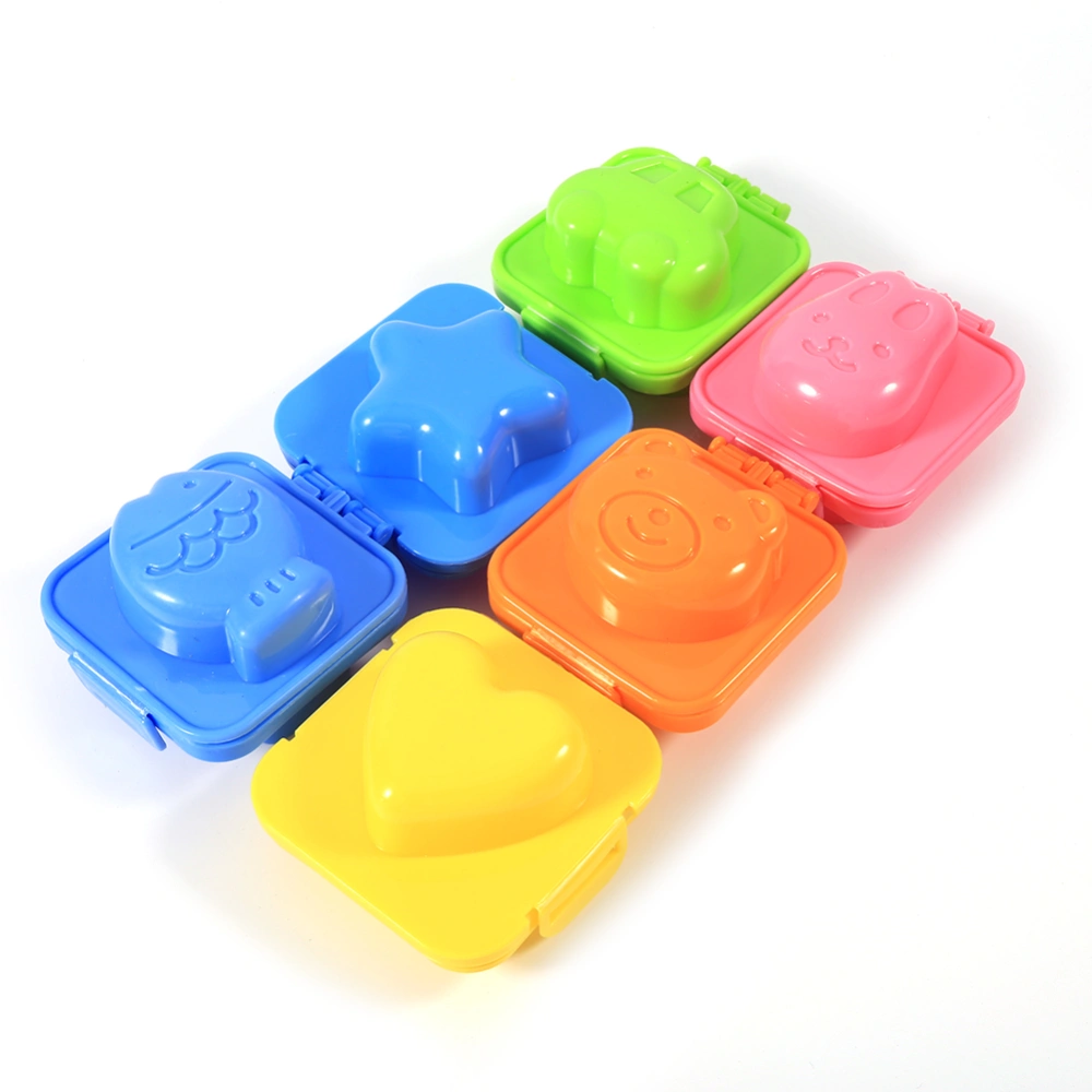 6 Pcs/Set Cartoon Eggs Cute Mold Mould Pan Cooking DIY Tools Kitchen Bento Accessories for Kids