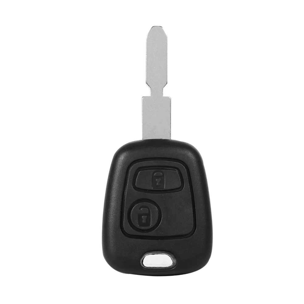 2 Buttons Uncut Blank Blade Remote Auto Car Key Fob Shell Case Replacement For Peugeot 406