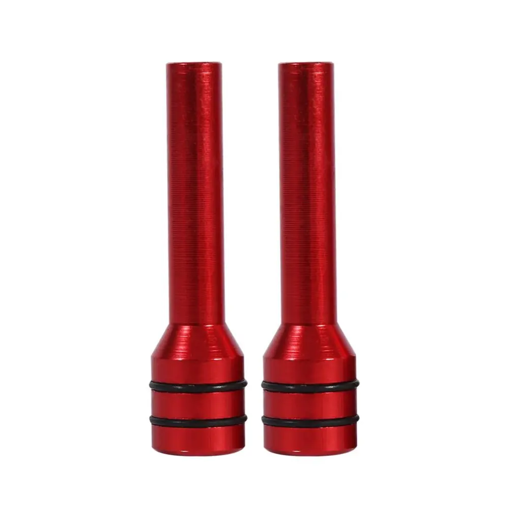 2Pcs Universal Car Truck Aluminum Interior Door Lock Knob Pins Cover Red