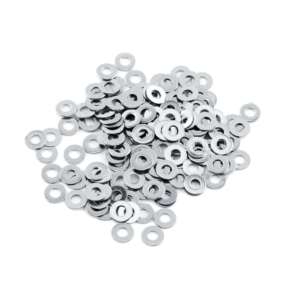 100pcs  304 Stainless Steel  Metric flat Washers Screw Repair Kit Tool M3/M4/M5/M6/M8/M10 (M3)