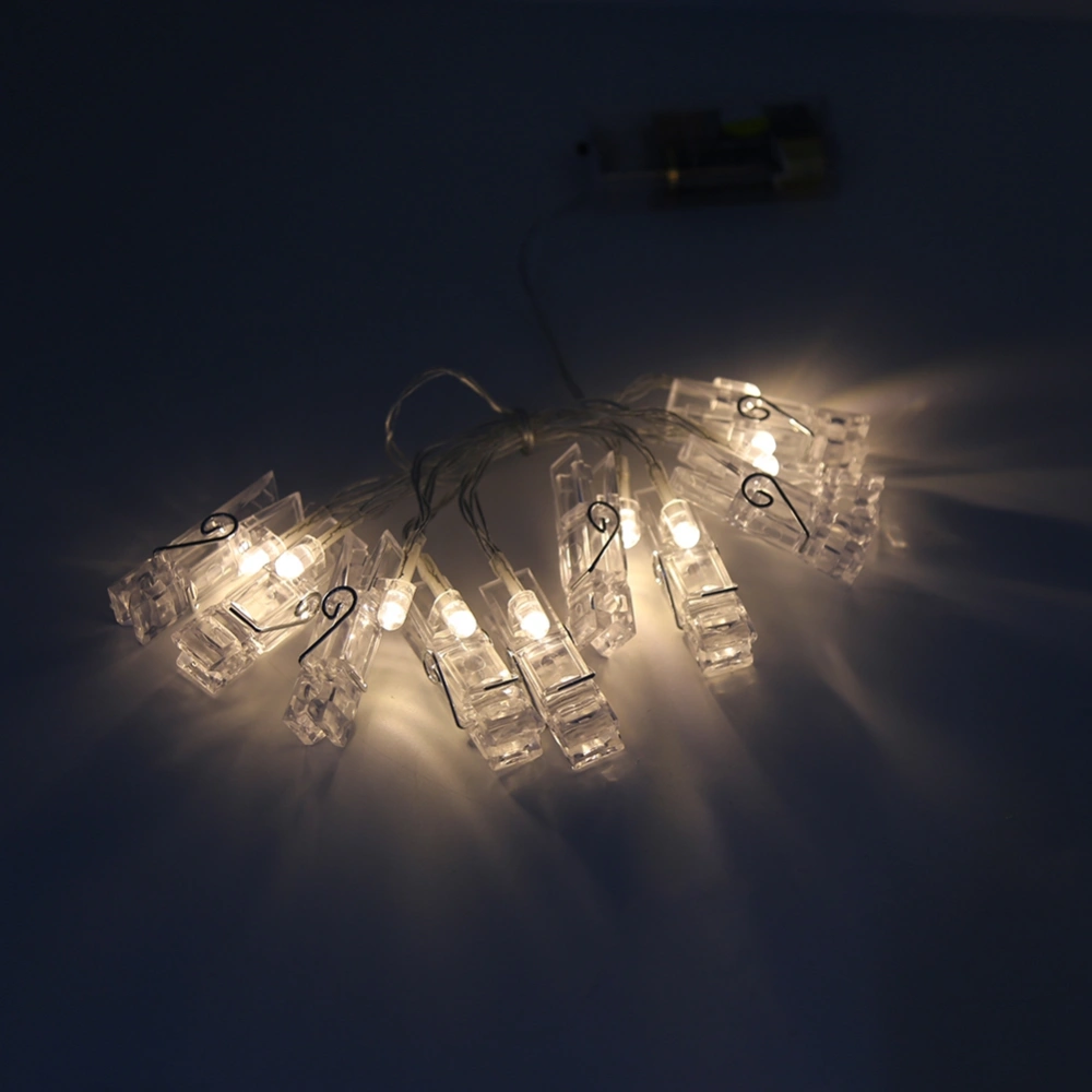 10 LED Battery Power Photo Peg Clip Shape Fairy String Light Hanging Picture