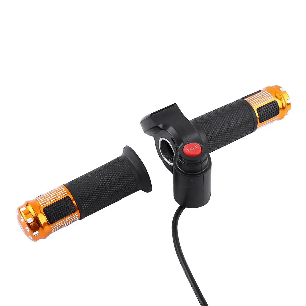 Twist Throttle Grips With LED Display Screen Accelerator Handle For Electric Bike(golden)