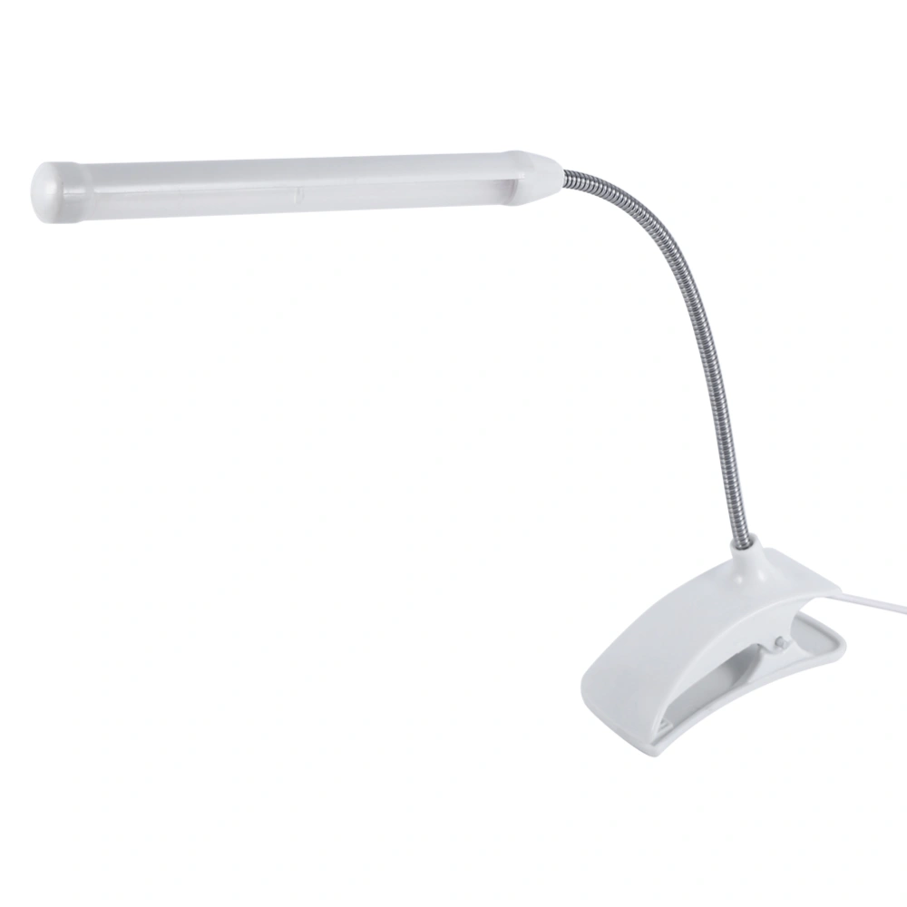 1Pc USB LED Light Clip-on Clamp Bed Table Study Desk Reading Lamp White