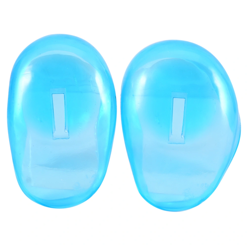 2pcs Blue Ear Cover Shield Anti Staining Plastic Guard Protects Earmuffs From The Dye