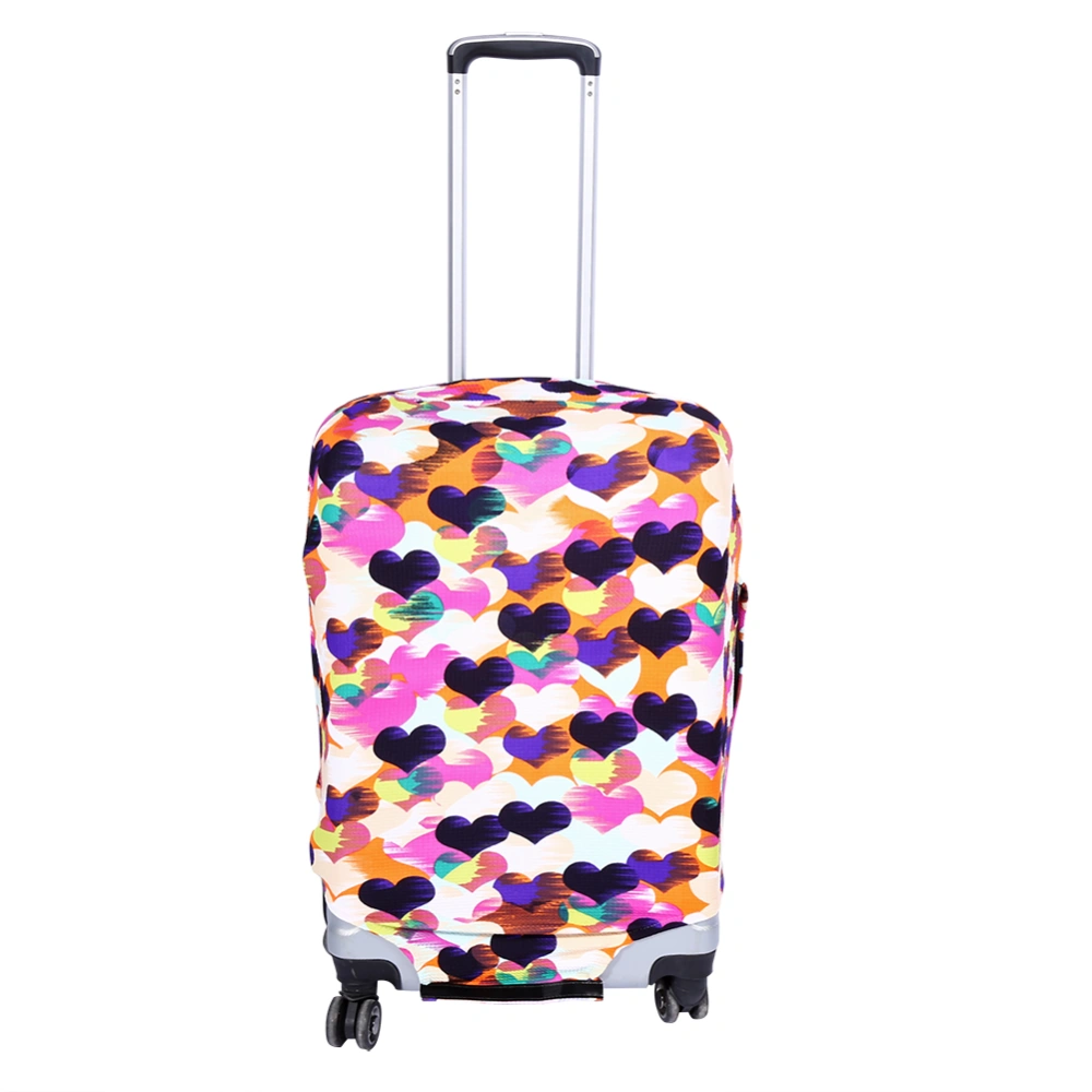 Elastic Dust-proof Travel Suitcase Protective Cover Luggage Protector (Colorful Heart S18-22")