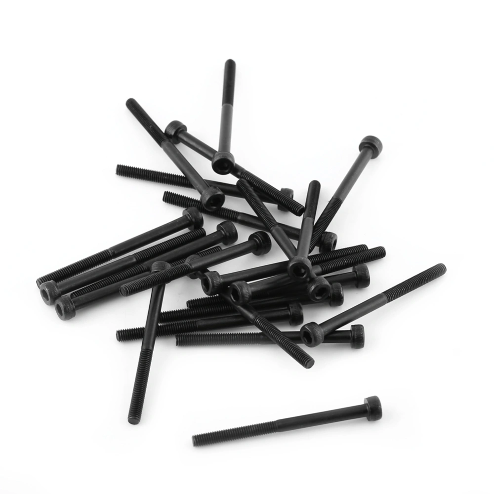 M3 Black Hex Socket Cap Head Screw Bolt Set (M3*40mm,Partially Threaded,24pcs)