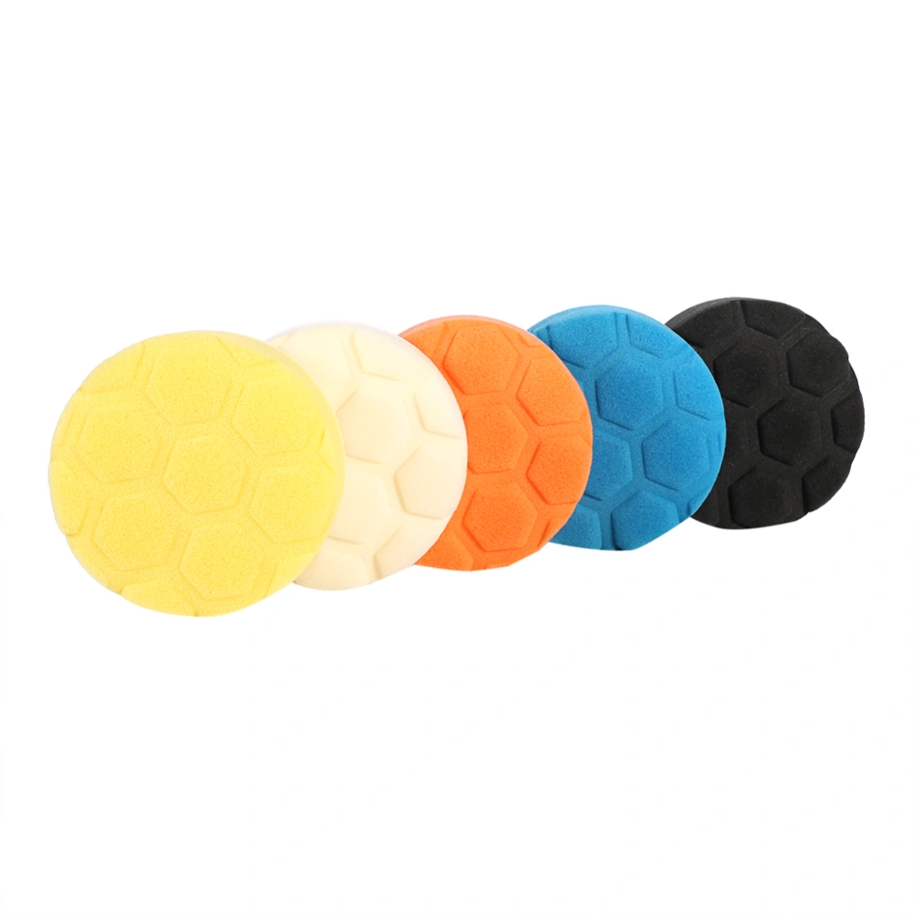 5pcs Buffing Sponge Polishing Pad Hand Tool Kit For Car Polisher Wax 3 Inch