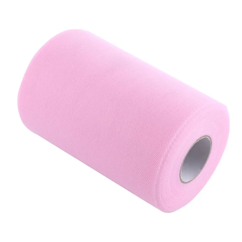 15cm x 100yd Spool Tulle Rolls Soft Craft Wedding Bridal Party Festival(Pink)