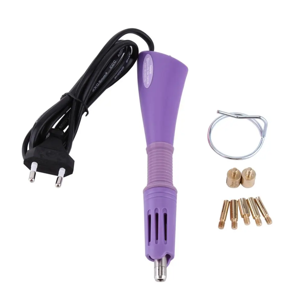 Rapid Heating Up Hot Fix Wand Rhinestone Applicator Embellishment Tools 110-240V EU Plug Purple