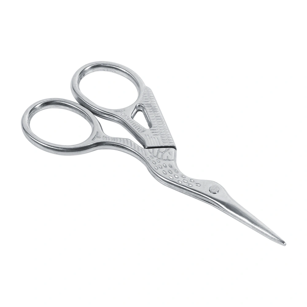 1Pc Stainless Steel Embroidery Sewing Tools Crane Shape Shears Cross Stitch Scissors Silver