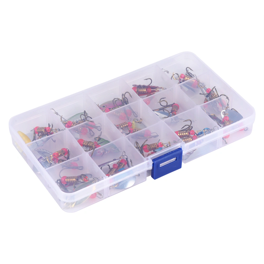 30pcs Colorful Fishing Lure Baits Set With Treble Hook Tackle Accessory For Outdoors