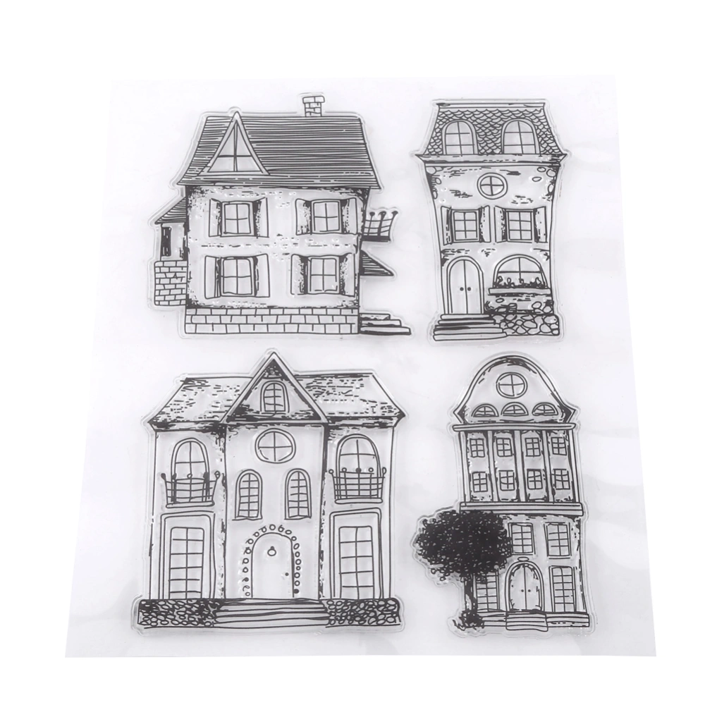 Scrapbook Photo Cards Rubber Stamp Clear Transparent Stamps House