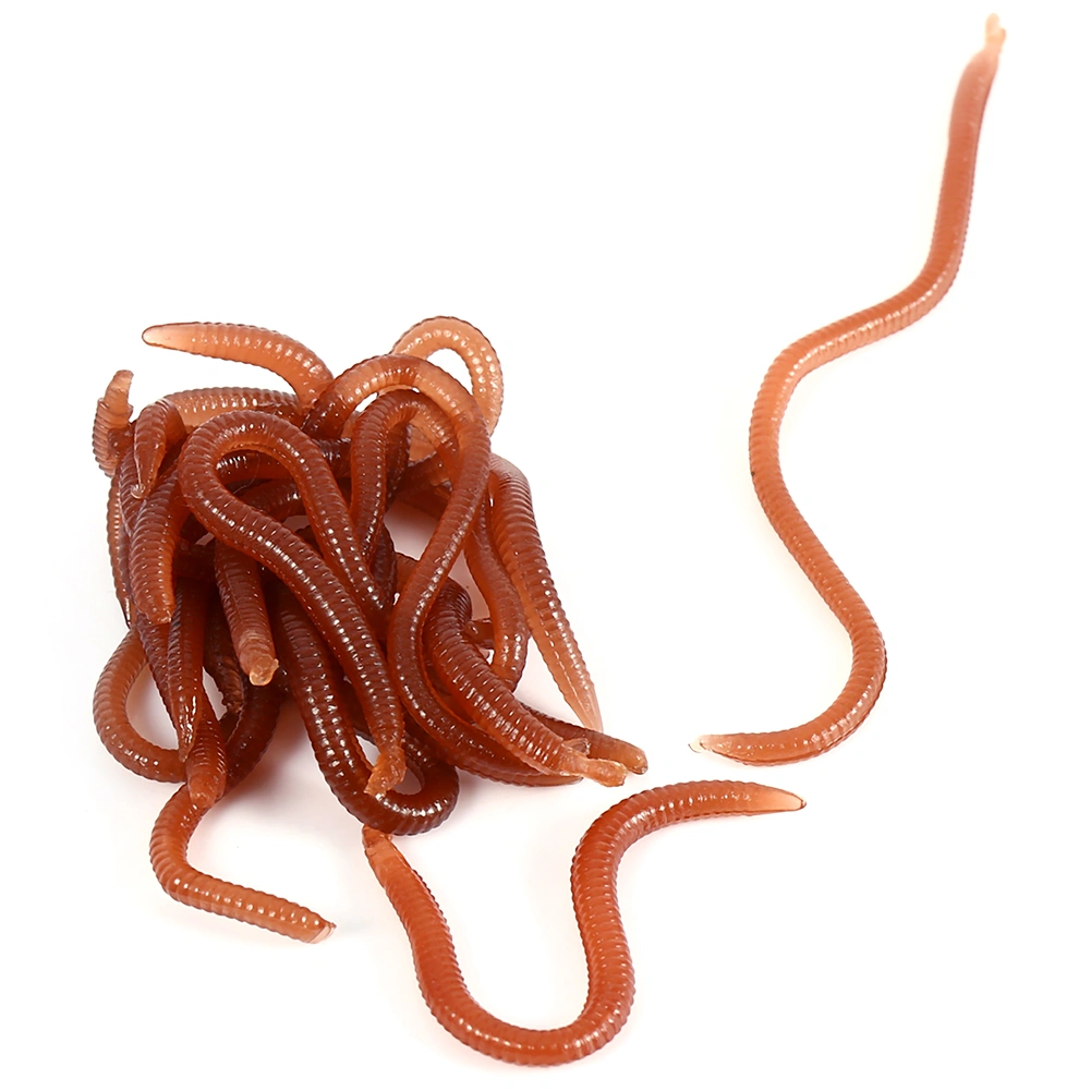 10cm Worm Shaped Fishy Smell Soft Fishing Lure Baits With Box For Fishermen