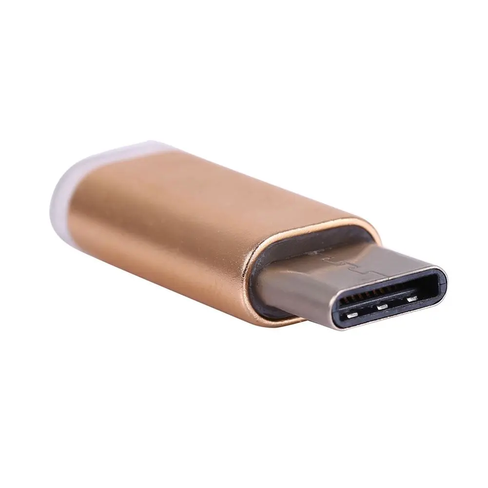 5pcs Micro USB Female to USB 3.1 Type C Male Adapter Charger Converter Connector Gold