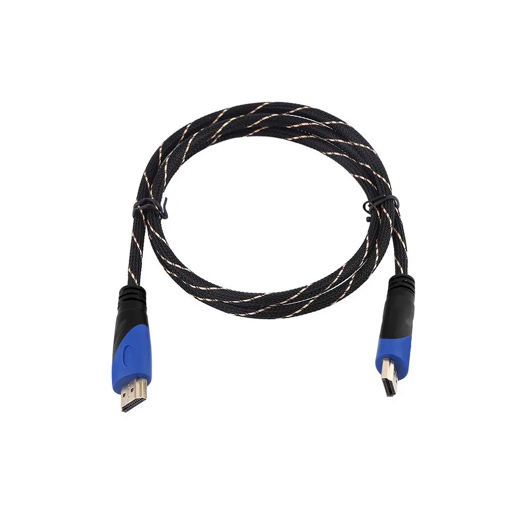 High Speed Braided HDMI HD 1080p Male to Male Audio Cable Gold Plated Connectors 1M