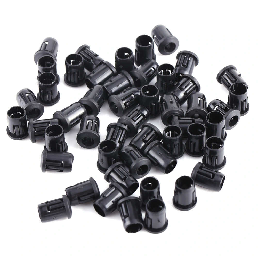 5mm 50Pcs LED Lamp Socket Diode Holder Plastic Black Clip Bezel Mount Practical