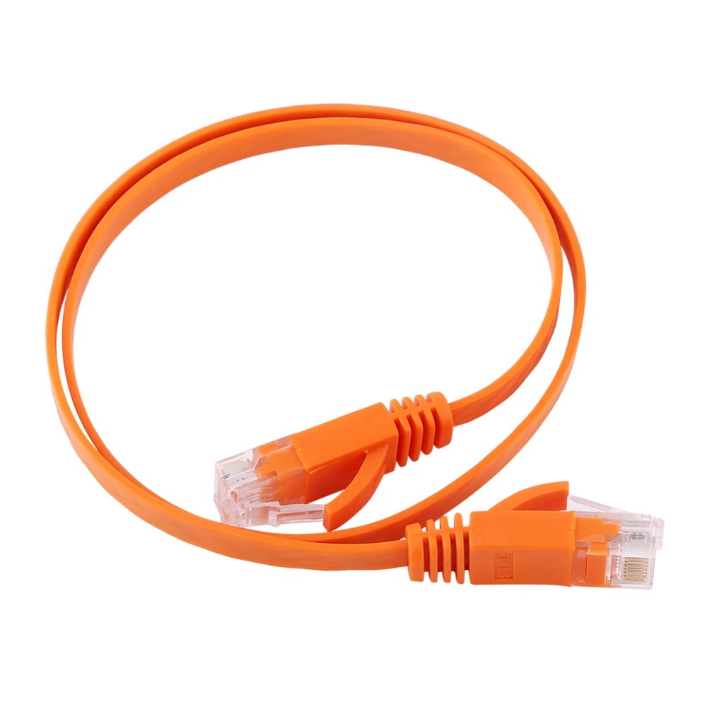 RJ45 CAT6 Ethernet Network Flat LAN Cable UTP Patch Router Cables 1000M Orange 0.5meter