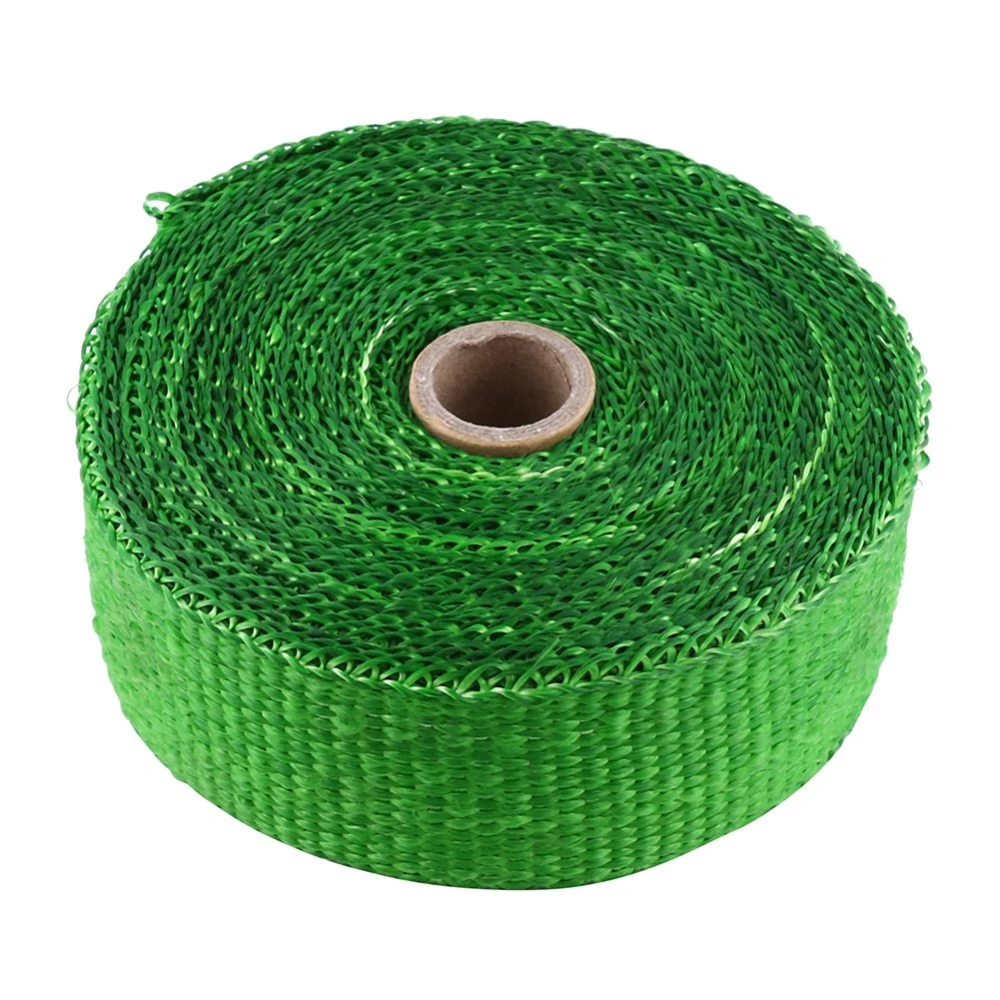 10M Motorcycles Exhaust Pipe Heat Wrap Manifold Covers Insulation Roll Tape Glass Fiber Green