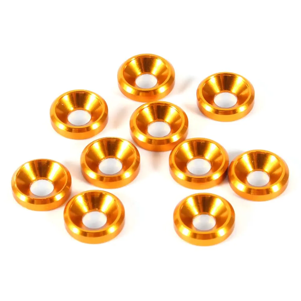 10Pcs M3 M4 M5 Anodized Countersunk Head Washers Gasket Aluminum Alloy Colorful