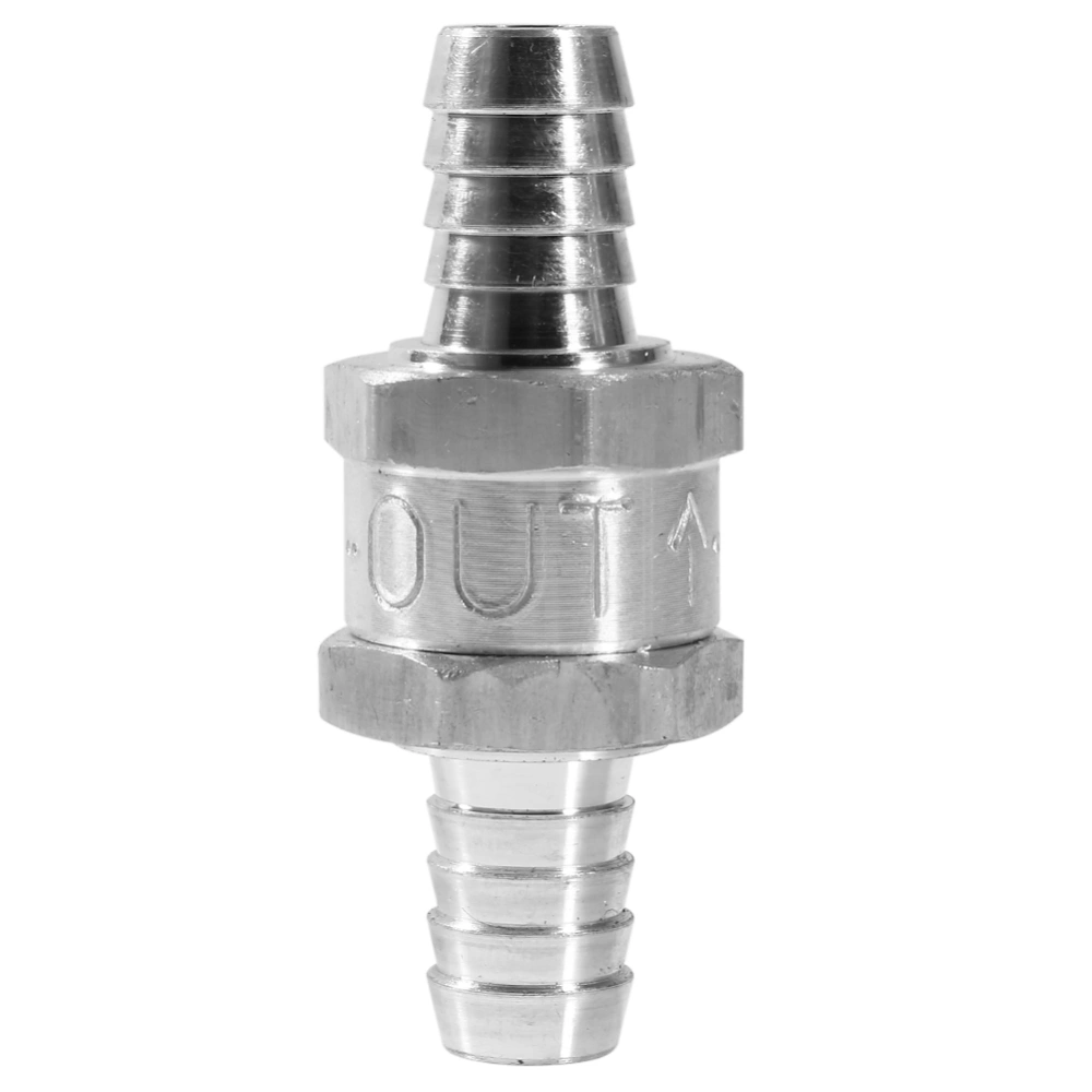 Aluminium Fuel Non Return Check Valve One Way Petrol 6/10/12MM Optional