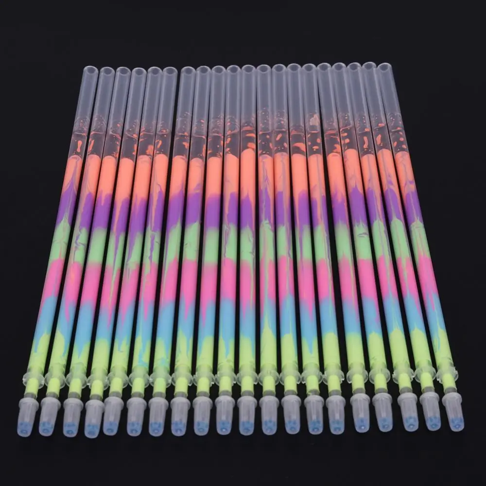 Multi Color Rainbow Refill Highlighters Gel Pen School Supplies