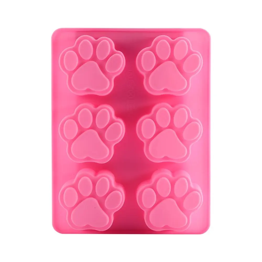 Small Dog Cat Foot Footprint DIY Silicone Paw Ice Cube Chocolate Fondant Sugar craft Cake Tool