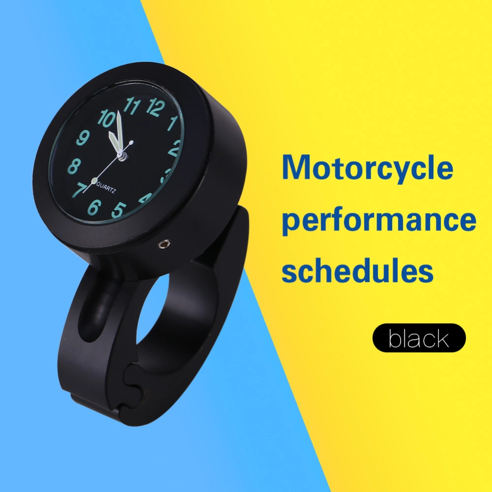 Universal 7/8"-1" Waterproof Motorbike Handlebar Mount Clock Glow Watch New