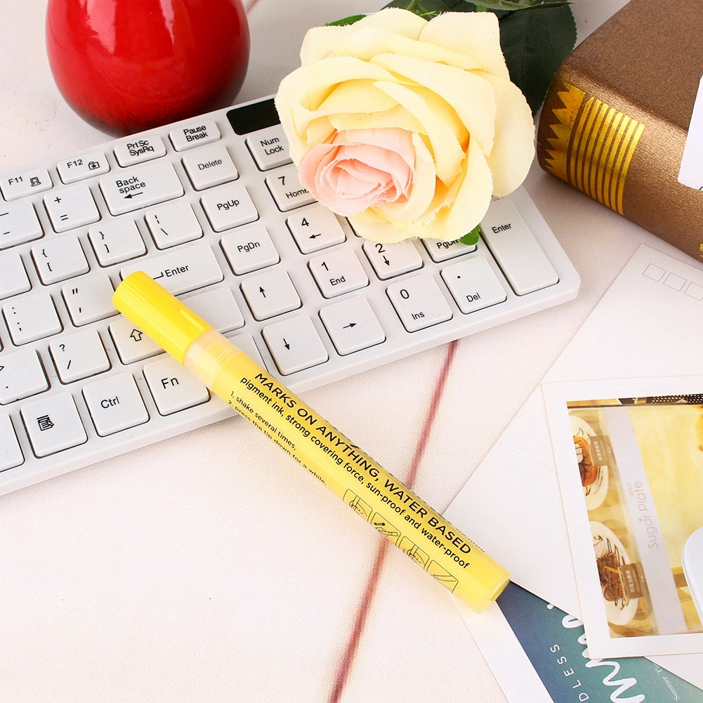 Bright & Colorful Acrylic Painter Marker Pen For Craft Scrapbook Yellow