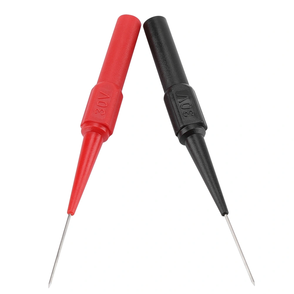 1 Pair Test Probes Insulation Piercing Needle for Multimeters Red+Black Color