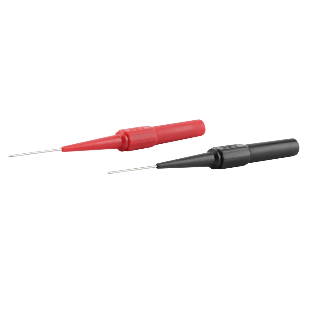 1 Pair Test Probes Insulation Piercing Needle for Multimeters Red+Black Color