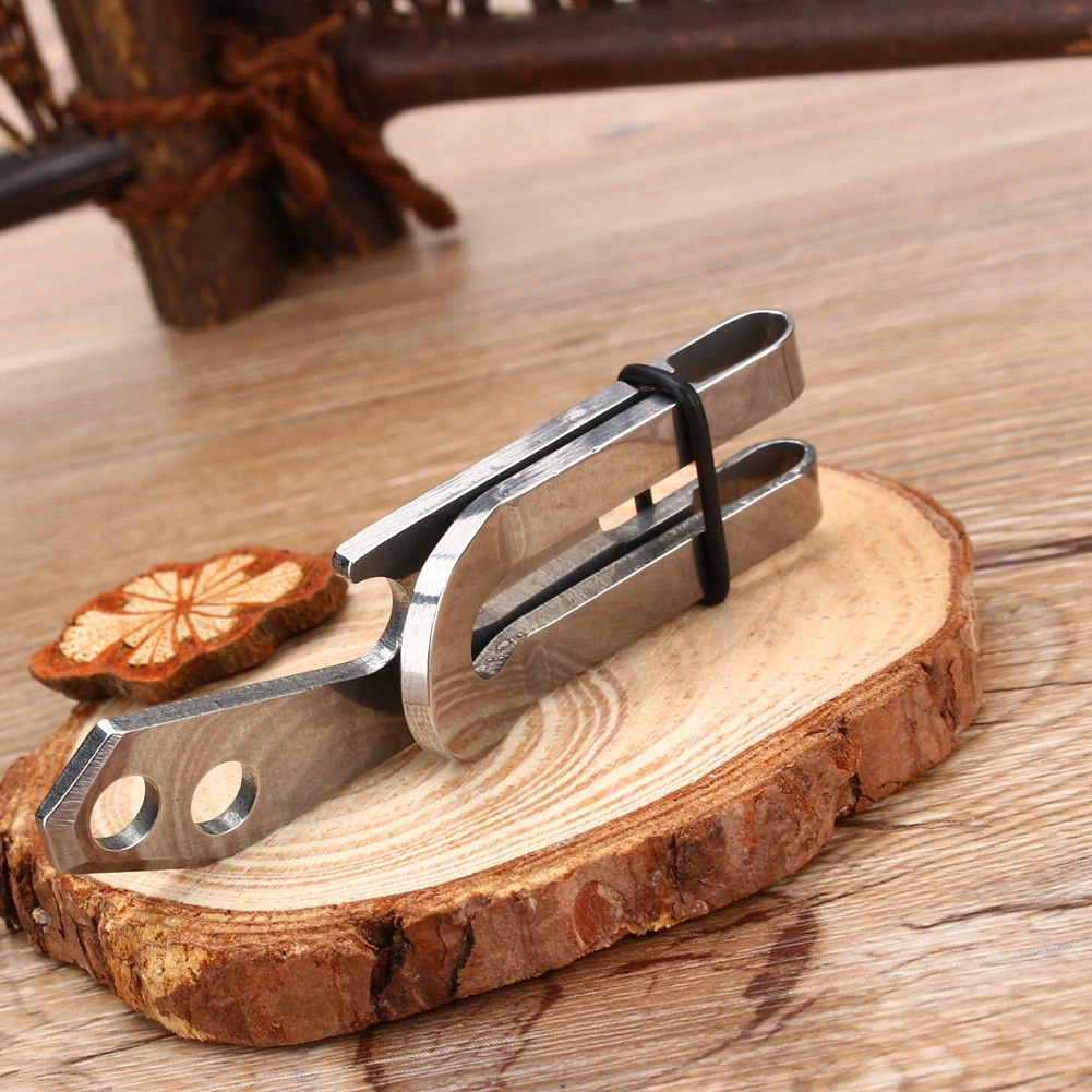 New EDC Cash Money Clip Stainless Steel Keychain Belt Hanger Beer Bottle Opener