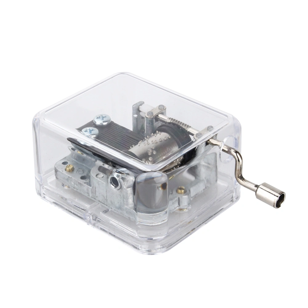 Mini Exquisite Hand Crank Musical Box Fashion 18 Notes Movement Music Box Gifts for Children