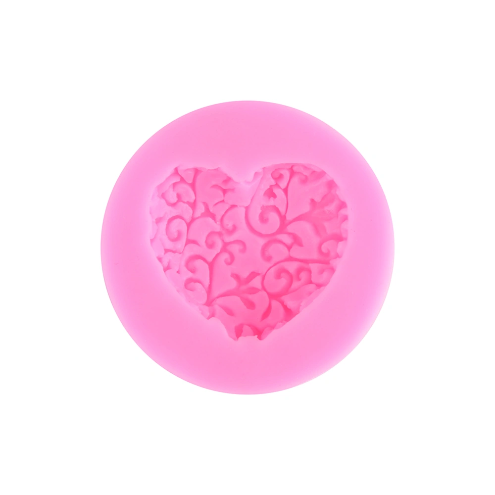 DIY Sugar Silicone Mold Loving Heart Lace Shaped Fondant CupCake Cake Decorating